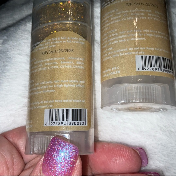 Gold Face Glitter Stick,Sparkling Sequins Holographic Makeup Glitter Stick Set 2 - Picture 11 of 16